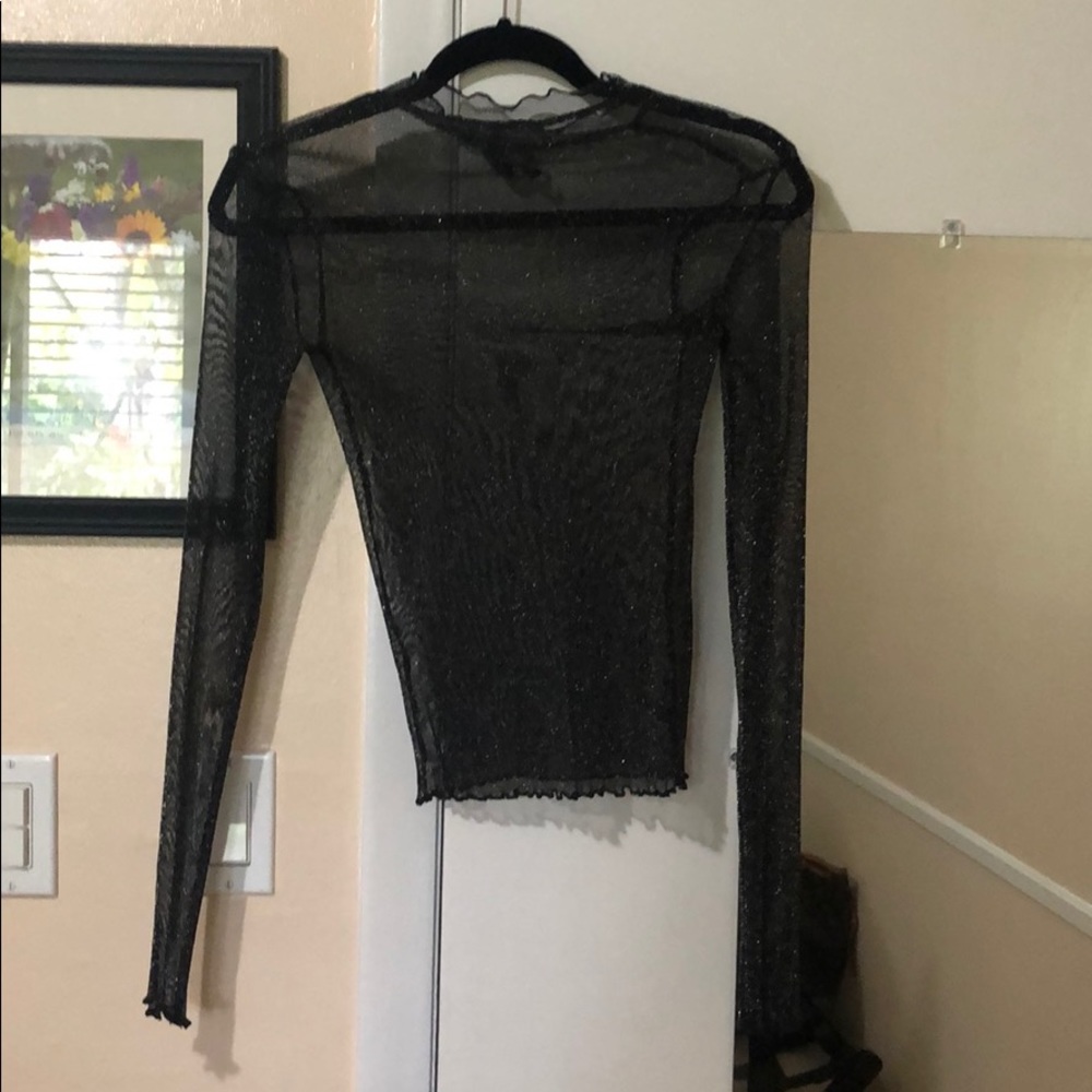 Urban outfitters mesh long sleeve top